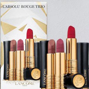 LANCOME LABSOLU ROUGE LIPSTICK TRIO GIFT SET
